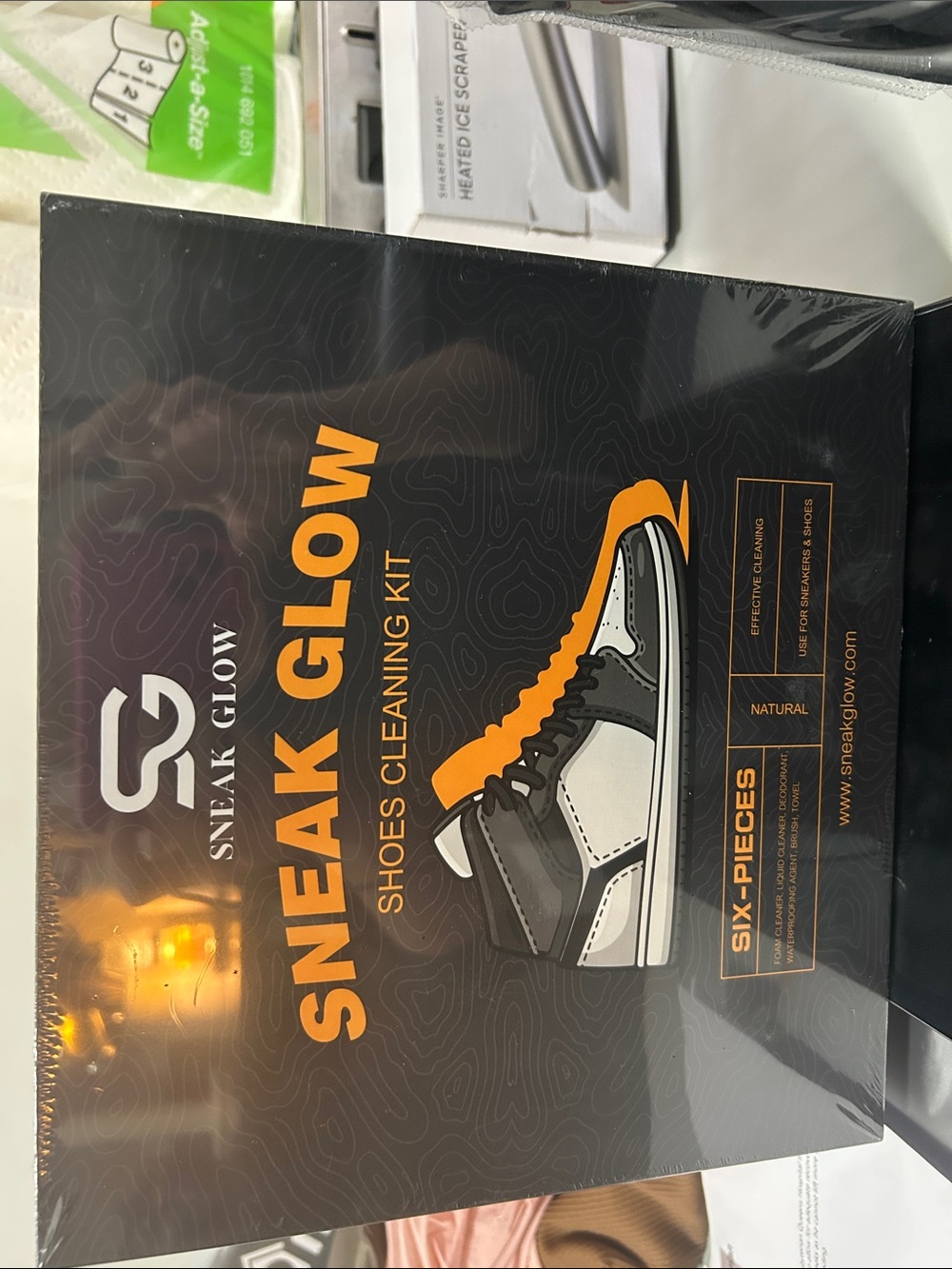 Men's Shoe Cleaning Kit - Black & Orange